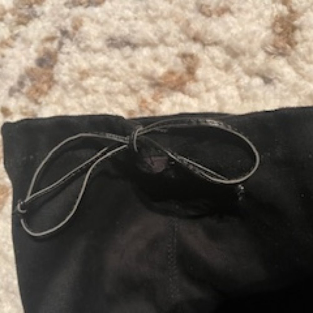 black suede high heel boots over the knee - Picture 7 of 9